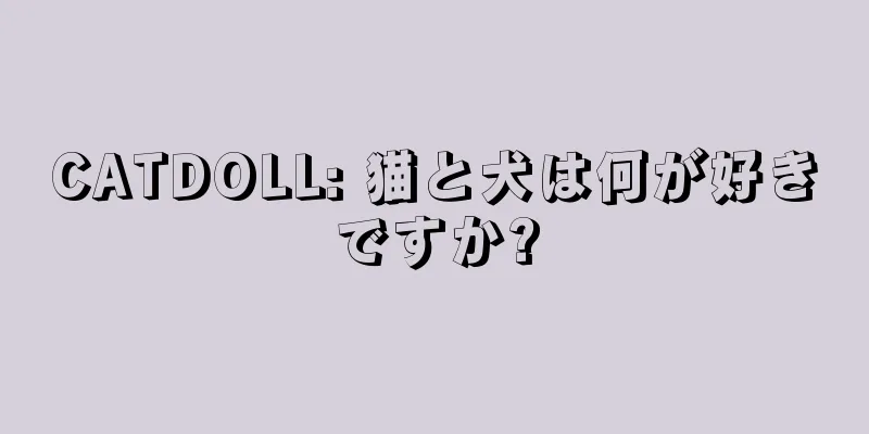 CATDOLL: 猫と犬は何が好きですか?