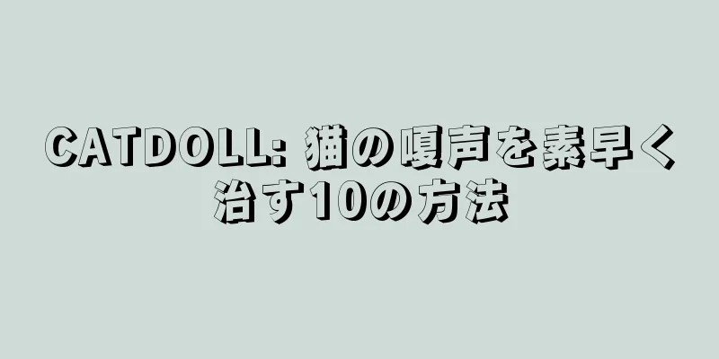CATDOLL: 猫の嗄声を素早く治す10の方法