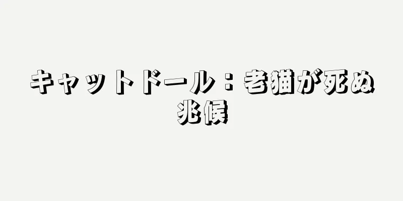キャットドール：老猫が死ぬ兆候