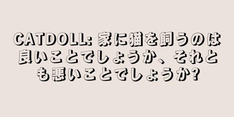 CATDOLL: 家に猫を飼うのは良いことでしょうか、それとも悪いことでしょうか?