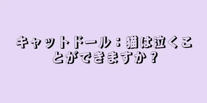 キャットドール：猫は泣くことができますか？