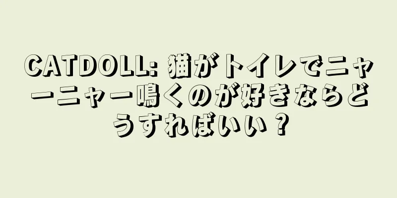CATDOLL: 猫がトイレでニャーニャー鳴くのが好きならどうすればいい？