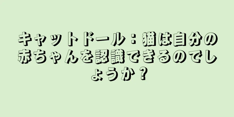 キャットドール：猫は自分の赤ちゃんを認識できるのでしょうか？