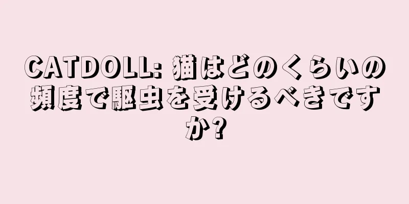 CATDOLL: 猫はどのくらいの頻度で駆虫を受けるべきですか?