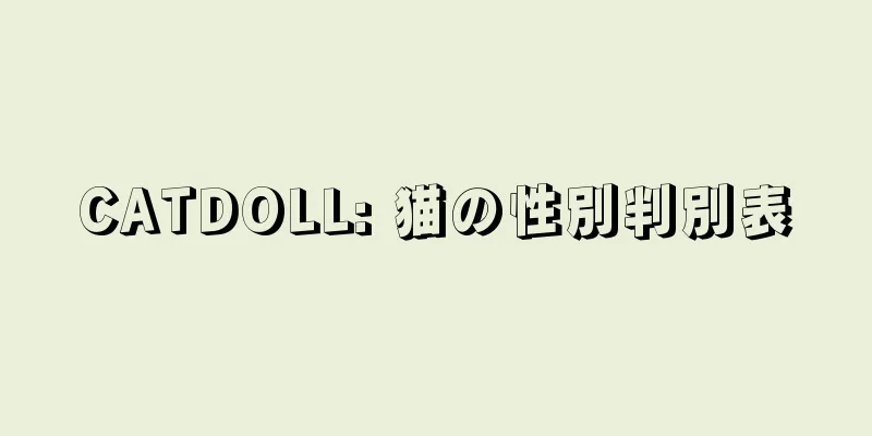 CATDOLL: 猫の性別判別表