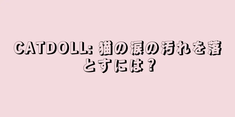 CATDOLL: 猫の涙の汚れを落とすには？
