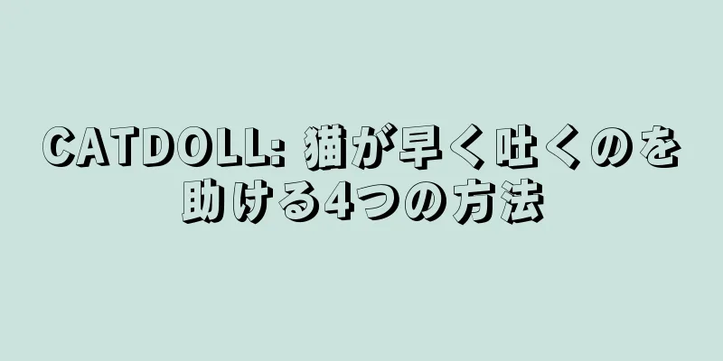 CATDOLL: 猫が早く吐くのを助ける4つの方法
