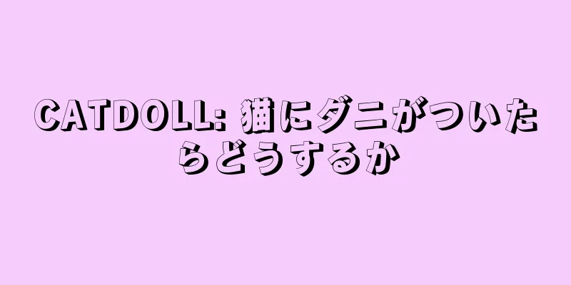 CATDOLL: 猫にダニがついたらどうするか