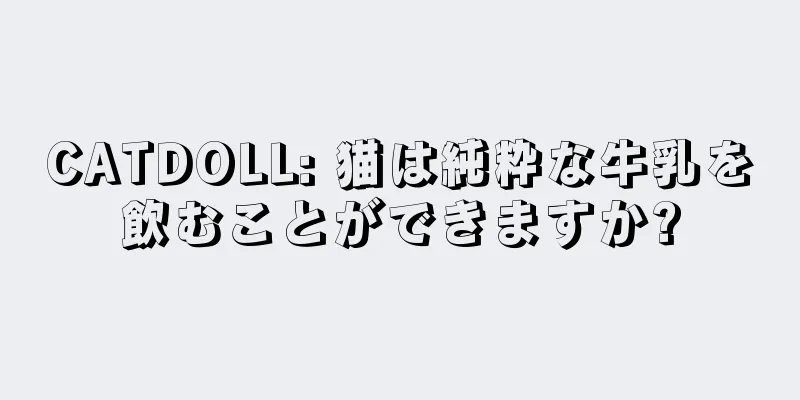 CATDOLL: 猫は純粋な牛乳を飲むことができますか?