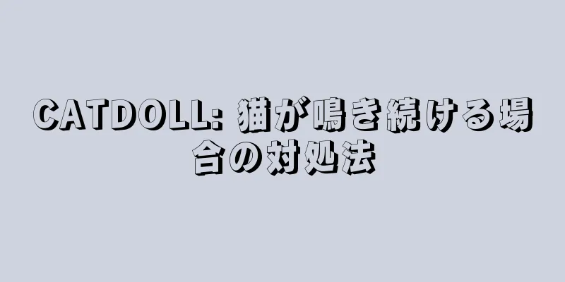 CATDOLL: 猫が鳴き続ける場合の対処法