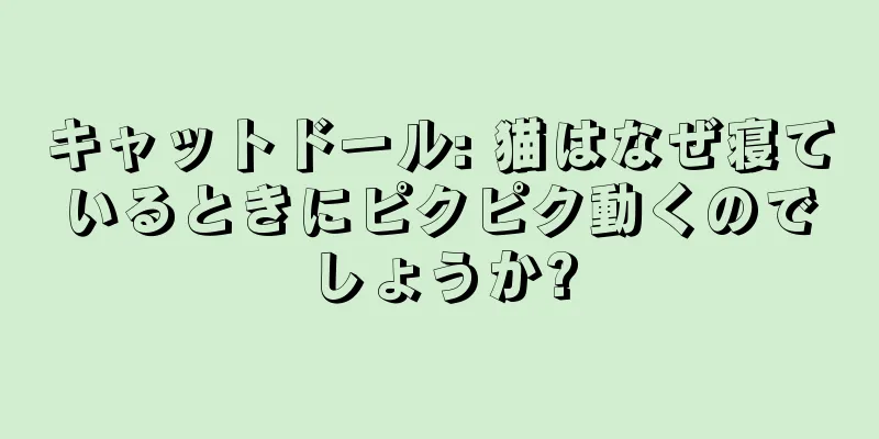 キャットドール: 猫はなぜ寝ているときにピクピク動くのでしょうか?