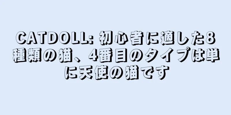 CATDOLL: 初心者に適した8種類の猫、4番目のタイプは単に天使の猫です