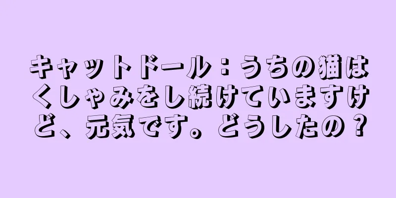 キャットドール：うちの猫はくしゃみをし続けていますけど、元気です。どうしたの？