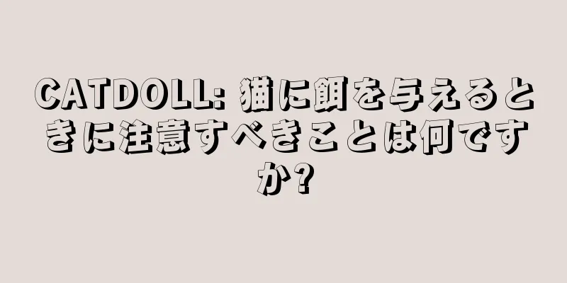CATDOLL: 猫に餌を与えるときに注意すべきことは何ですか?