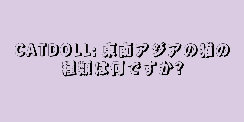 CATDOLL: 東南アジアの猫の種類は何ですか?