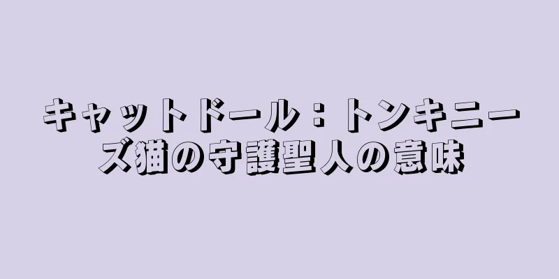 キャットドール：トンキニーズ猫の守護聖人の意味