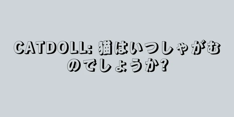 CATDOLL: 猫はいつしゃがむのでしょうか?