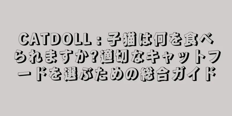 CATDOLL : 子猫は何を食べられますか?適切なキャットフードを選ぶための総合ガイド