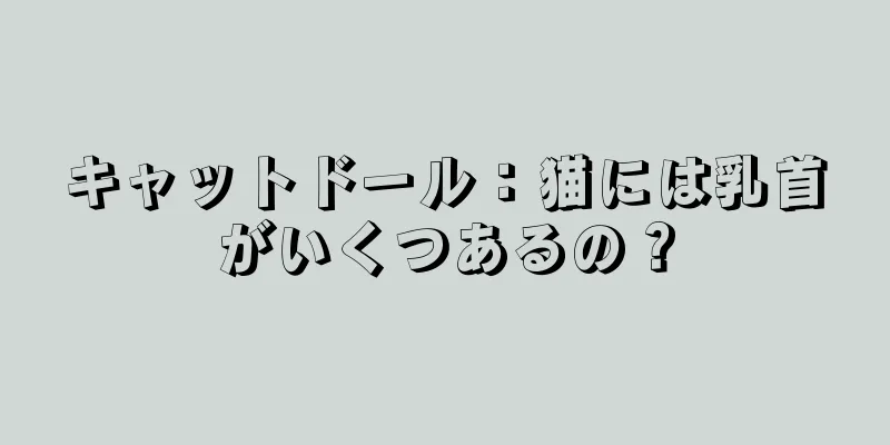 キャットドール：猫には乳首がいくつあるの？