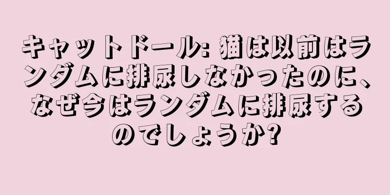 キャットドール: 猫は以前はランダムに排尿しなかったのに、なぜ今はランダムに排尿するのでしょうか?