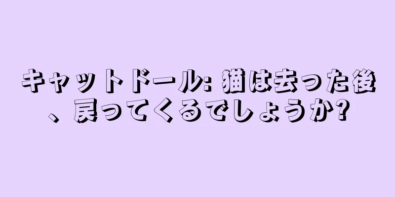 キャットドール: 猫は去った後、戻ってくるでしょうか?