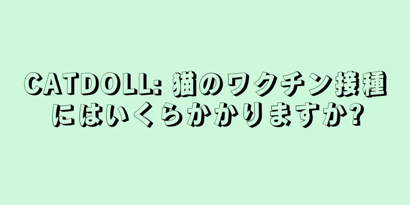 CATDOLL: 猫のワクチン接種にはいくらかかりますか?