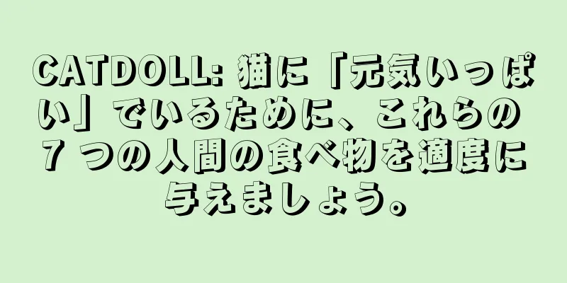 CATDOLL: 猫に「元気いっぱい」でいるために、これらの 7 つの人間の食べ物を適度に与えましょう。