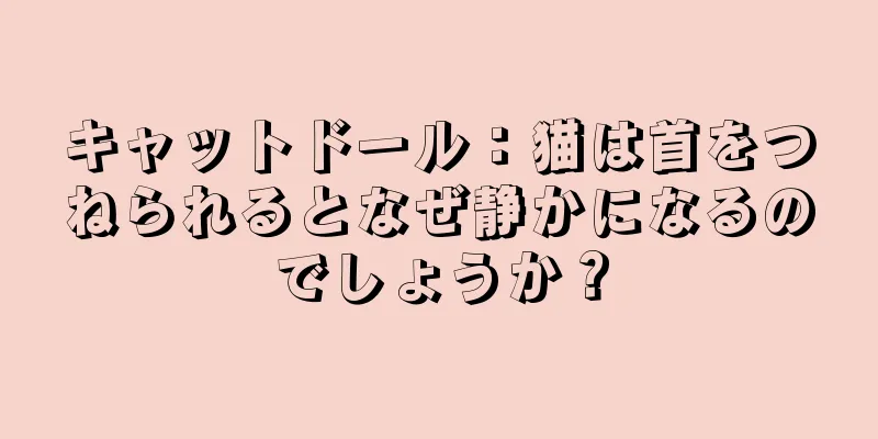 キャットドール：猫は首をつねられるとなぜ静かになるのでしょうか？