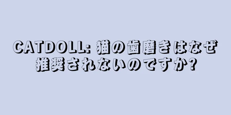 CATDOLL: 猫の歯磨きはなぜ推奨されないのですか?