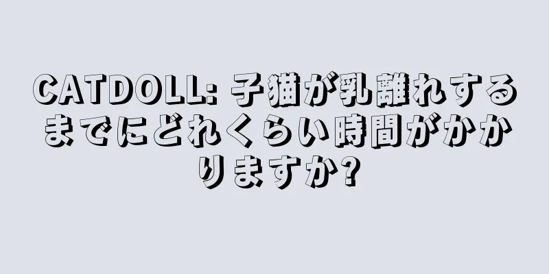 CATDOLL: 子猫が乳離れするまでにどれくらい時間がかかりますか?