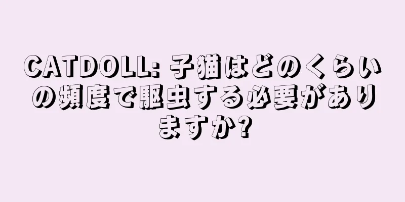 CATDOLL: 子猫はどのくらいの頻度で駆虫する必要がありますか?