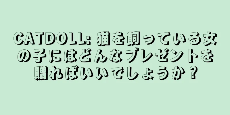 CATDOLL: 猫を飼っている女の子にはどんなプレゼントを贈ればいいでしょうか？