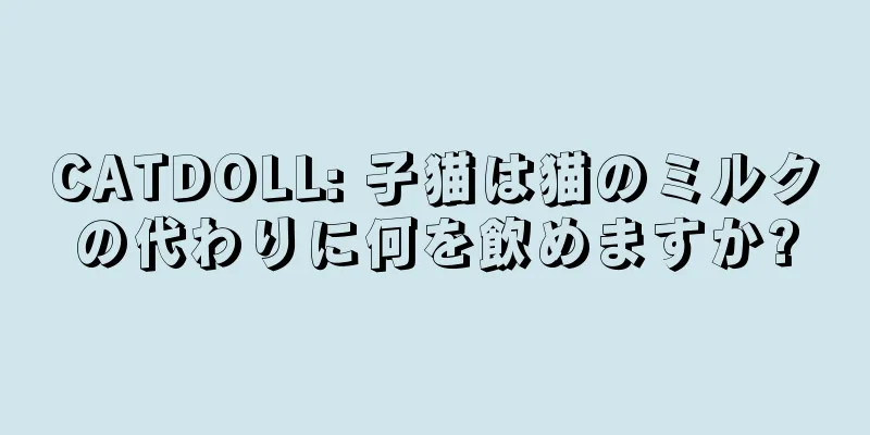 CATDOLL: 子猫は猫のミルクの代わりに何を飲めますか?