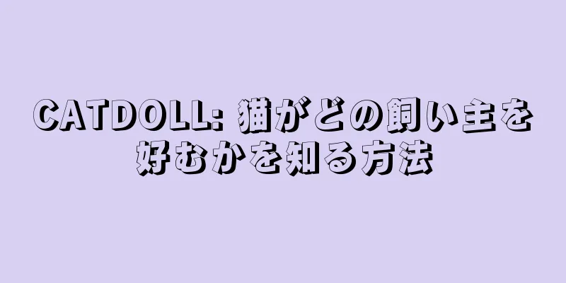 CATDOLL: 猫がどの飼い主を好むかを知る方法
