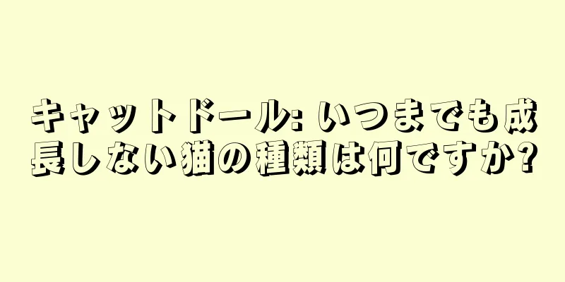 キャットドール: いつまでも成長しない猫の種類は何ですか?