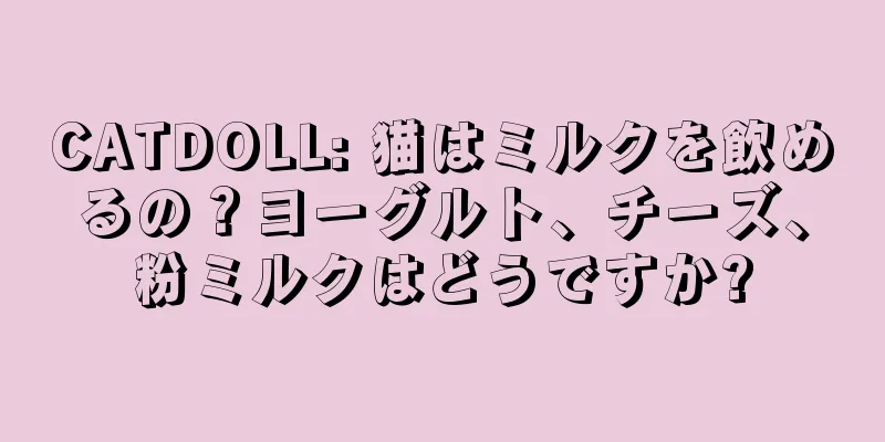 CATDOLL: 猫はミルクを飲めるの？ヨーグルト、チーズ、粉ミルクはどうですか?