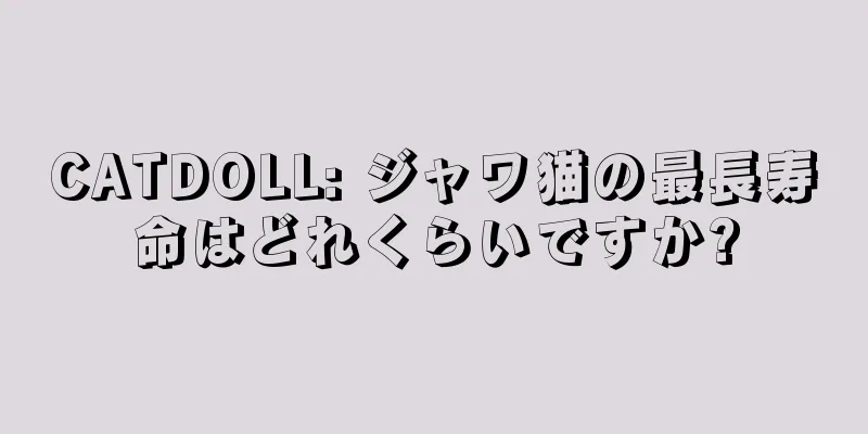 CATDOLL: ジャワ猫の最長寿命はどれくらいですか?