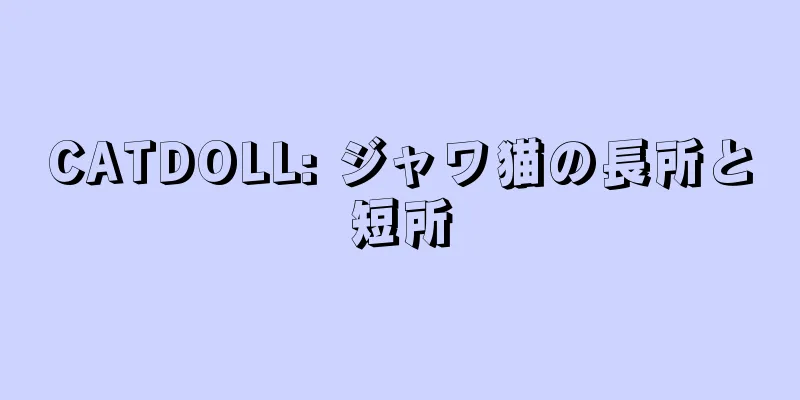 CATDOLL: ジャワ猫の長所と短所