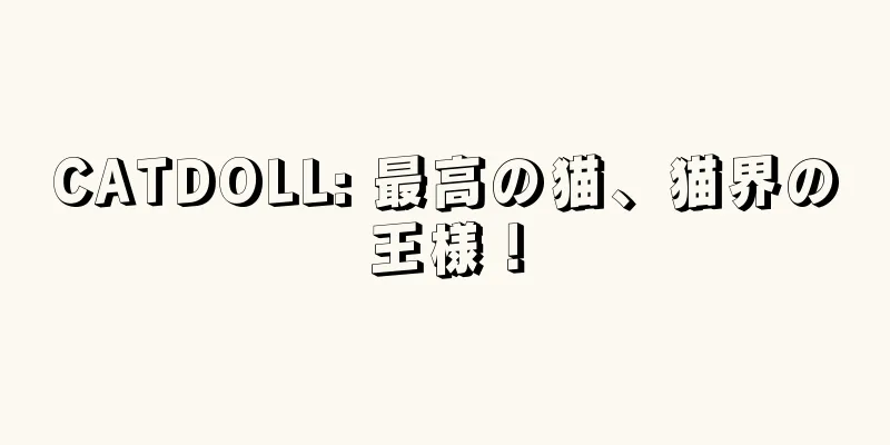CATDOLL: 最高の猫、猫界の王様！