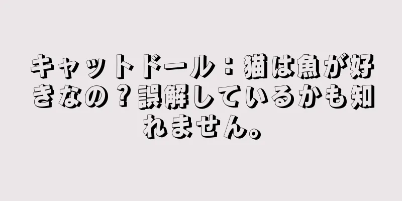 キャットドール：猫は魚が好きなの？誤解しているかも知れません。