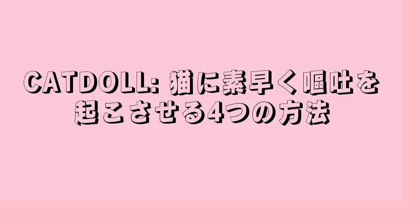 CATDOLL: 猫に素早く嘔吐を起こさせる4つの方法