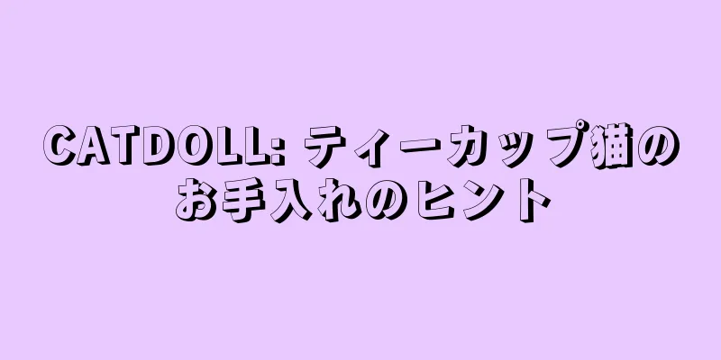 CATDOLL: ティーカップ猫のお手入れのヒント