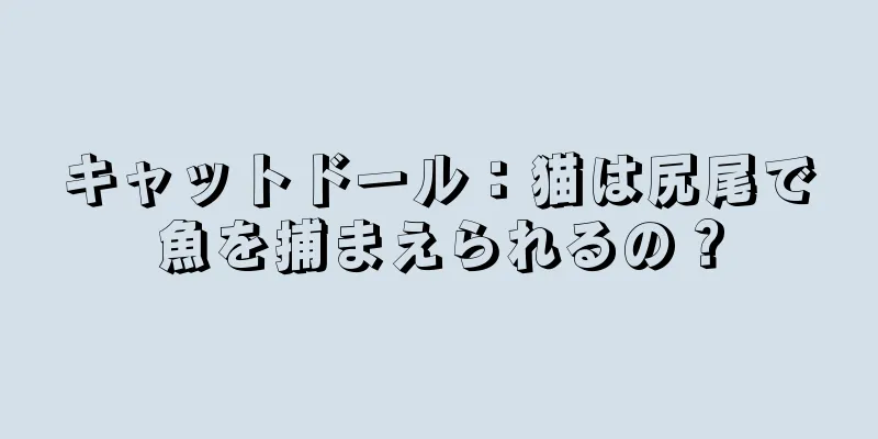 キャットドール：猫は尻尾で魚を捕まえられるの？