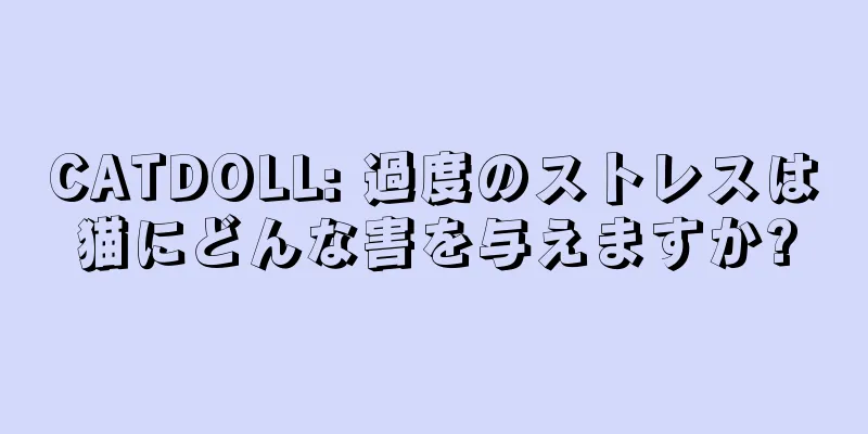 CATDOLL: 過度のストレスは猫にどんな害を与えますか?