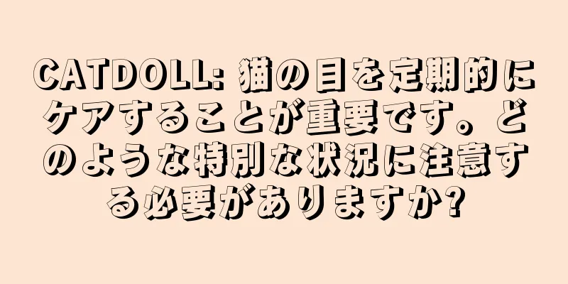 CATDOLL: 猫の目を定期的にケアすることが重要です。どのような特別な状況に注意する必要がありますか?