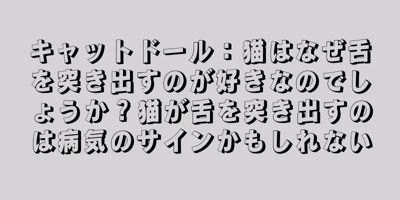 キャットドール：猫はなぜ舌を突き出すのが好きなのでしょうか？猫が舌を突き出すのは病気のサインかもしれない