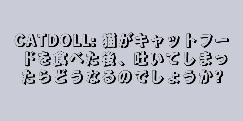 CATDOLL: 猫がキャットフードを食べた後、吐いてしまったらどうなるのでしょうか?