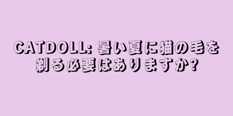 CATDOLL: 暑い夏に猫の毛を剃る必要はありますか?