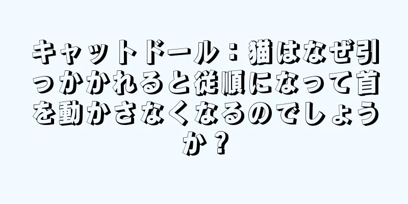 キャットドール：猫はなぜ引っかかれると従順になって首を動かさなくなるのでしょうか？
