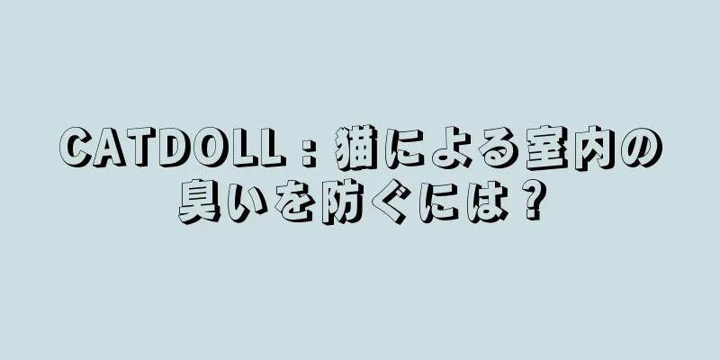 CATDOLL : 猫による室内の臭いを防ぐには？